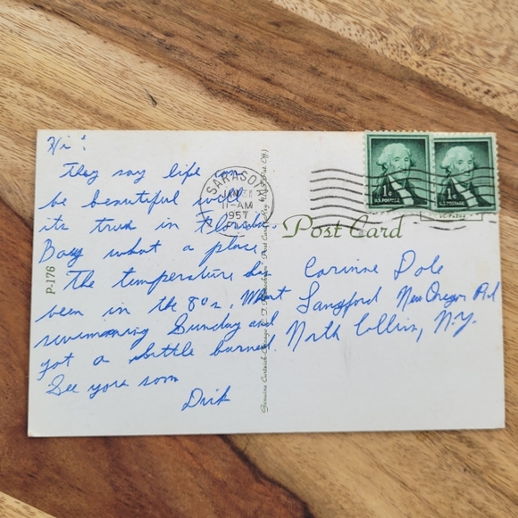 Vintage missing you postcard - Picture 2 of 4